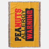 Peanuts Allergy Warning Deken (Voorkant Verticaal)