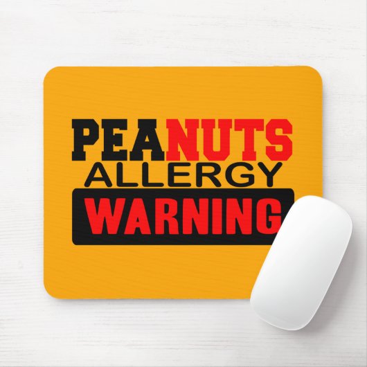 Peanuts Allergy Warning Muismat (Met muis)