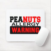 Peanuts Allergy Warning Muismat (Met muis)