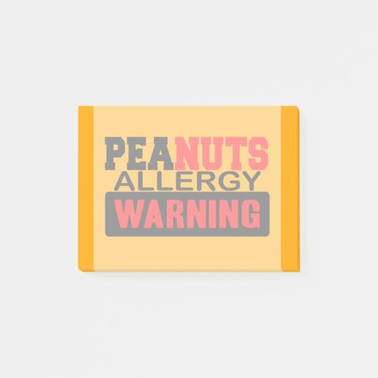 Peanuts Allergy Warning Post-it® Notes (Voorkant)