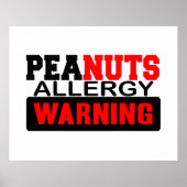 Peanuts Allergy Warning Poster (Voorkant)