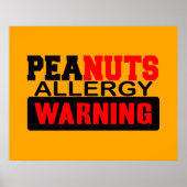 Peanuts Allergy Warning Poster (Voorkant)