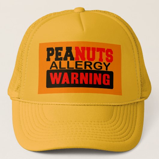 Peanuts Allergy Warning Trucker Pet (Voorkant)