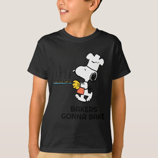 Peanuts Baking Cookies T-shirt (Voorkant)
