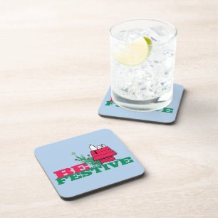 Peanuts Be Festive Bier Onderzetter