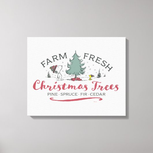 Peanuts | Boerderij Verse kerstbomen Canvas Afdruk (Voorkant)