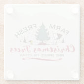 Peanuts | Boerderij Verse kerstbomen Glazen Onderzetter (Achterkant)