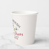 Peanuts | Boerderij Verse kerstbomen Papieren Bekers (Achterkant)