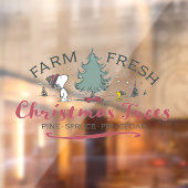 Peanuts | Boerderij Verse kerstbomen Raamsticker (Vel 2)