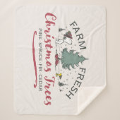 Peanuts | Boerderij Verse kerstbomen Sherpa Deken (Voorkant)