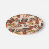 Peanuts |  Button Happy Halloween Pattern Papieren Bordje (Gekanteld)