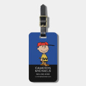 Peanuts | Charlie Brown Baseball Smile Bagagelabel (Voorkant verticaal)