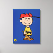 Peanuts | Charlie Brown Baseball Smile Canvas Afdruk (Voorkant)