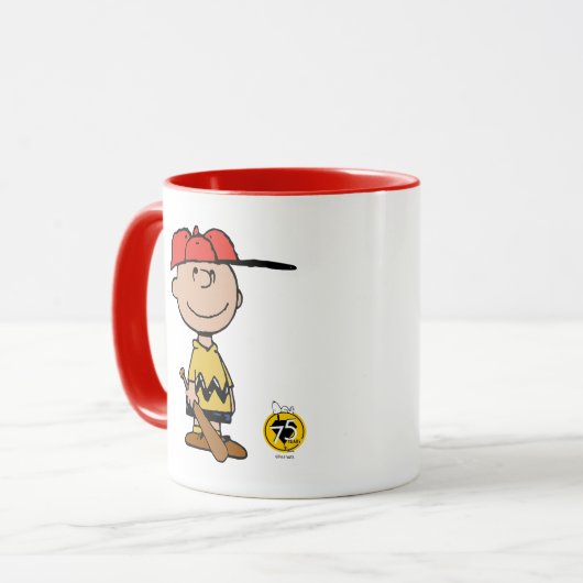 Peanuts | Charlie Brown Baseball Smile Mok (Voorkant links)