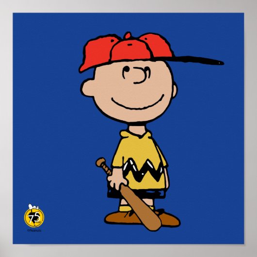 Peanuts | Charlie Brown Baseball Smile Poster (Voorkant)