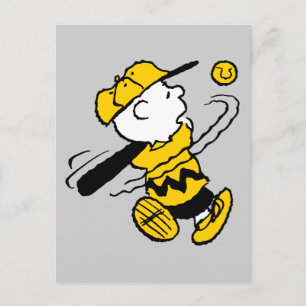 Peanuts   Charlie Brown bij Bat Briefkaart