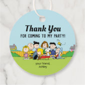 Peanuts | Charlie Brown en Gang Birthday Bedankjes Labels (Achterkant)