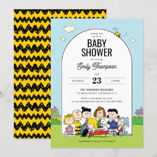 Peanuts Charlie Brown & Gang - Arch Baby shower Kaart
