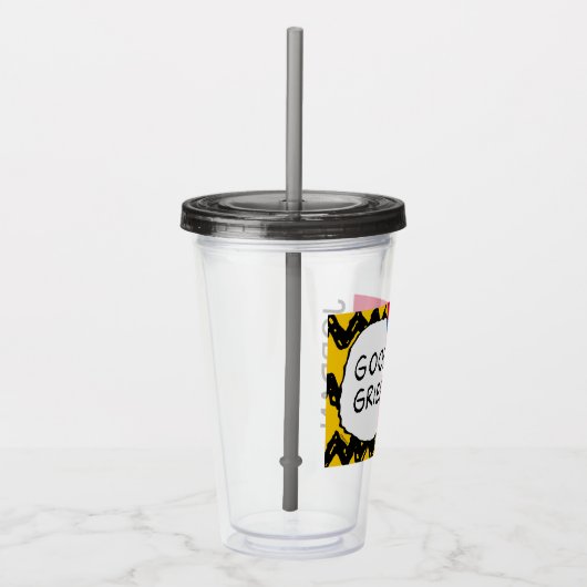 Peanuts | Charlie Brown Goed Verdriet Half & Half Acryl Drinkbeker (Rechts)