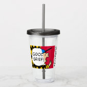 Peanuts | Charlie Brown Goed Verdriet Half & Half Acryl Drinkbeker (Voorkant)