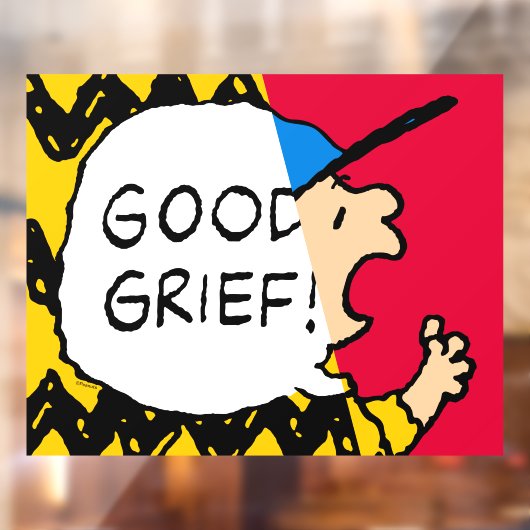 Peanuts | Charlie Brown Goed Verdriet Half & Half Raamsticker (Vel 2)