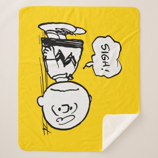 Peanuts | Charlie Brown is Down Sherpa Deken (Voorkant)