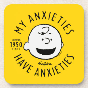 Peanuts Charlie Brown Nervous Since 1950 Bier Onderzetter