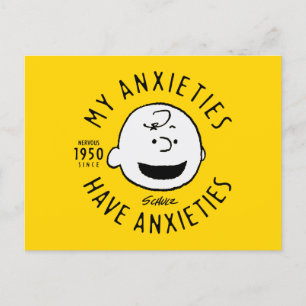 Peanuts   Charlie Brown Nervous Since 1950 Briefkaart