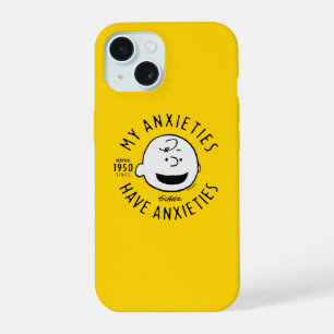 Peanuts   Charlie Brown Nervous Since 1950 iPhone 15 Hoesje