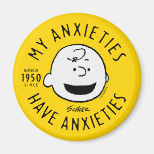Peanuts Charlie Brown Nervous Since 1950 Magneet