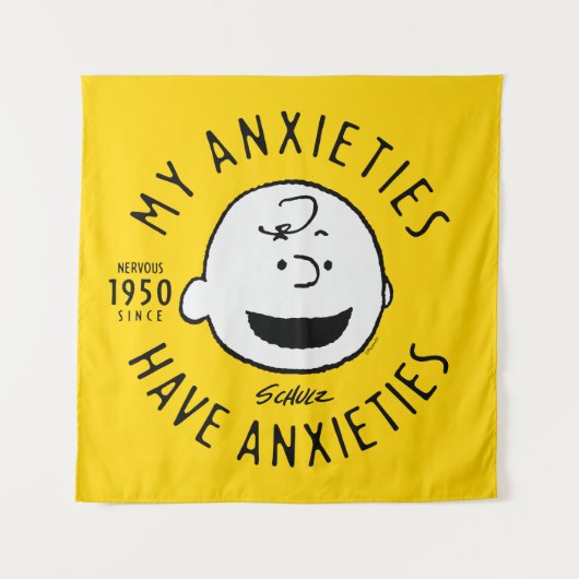 Peanuts | Charlie Brown Nervous Since 1950 Wandkleed (Voorkant)