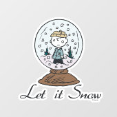 Peanuts | Charlie Brown Snow Wereldbol Raamsticker (Vel)