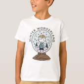 Peanuts | Charlie Brown Snow Wereldbol T-shirt (Voorkant)