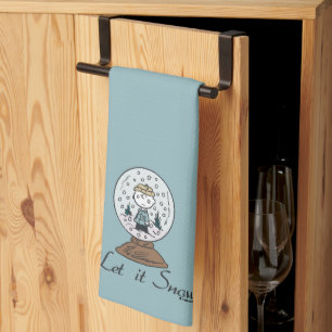 Peanuts   Charlie Brown Snow Wereldbol Theedoek