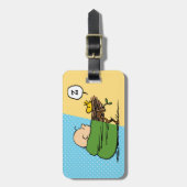 Peanuts | Charlie Brown & Woodstock Half & Half Bagagelabel (Voorkant verticaal)