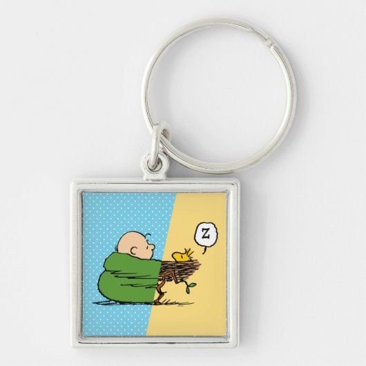 Peanuts | Charlie Brown & Woodstock Half & Half Sleutelhanger (Voorkant)