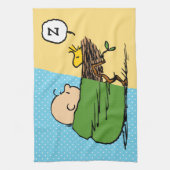 Peanuts | Charlie Brown & Woodstock Half & Half Theedoek (Verticaal)