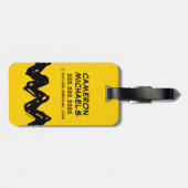 Peanuts | Charlie Browns Zig-Zag-shirt Bagagelabel (Achterkant horizontaal)