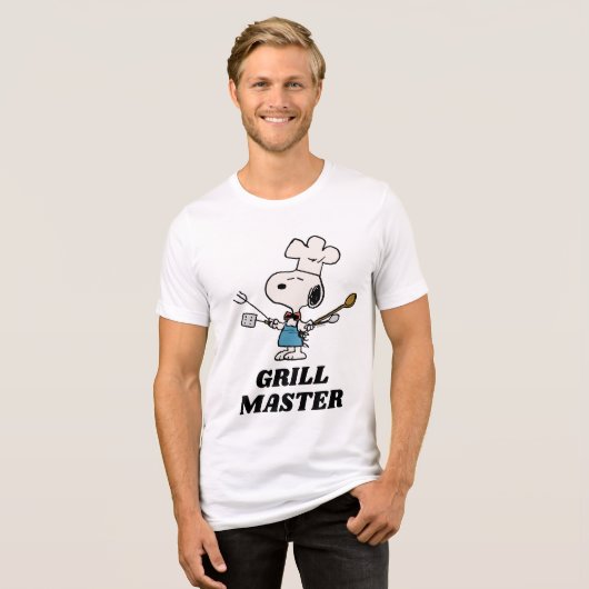 Peanuts | Chef-kok Snoopy Tri-Blend Shirt (Voorkant volledig)