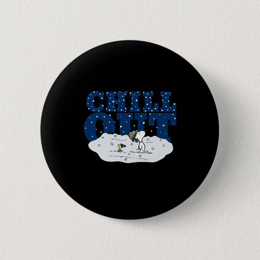 Peanuts Chill Out Ronde Button 5,7 Cm (Voorkant)