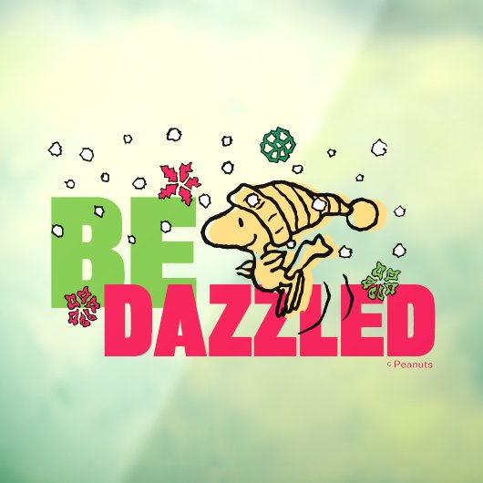 Peanuts | Christmas Woodstock Be Dazzled Raamsticker (Vel 3)