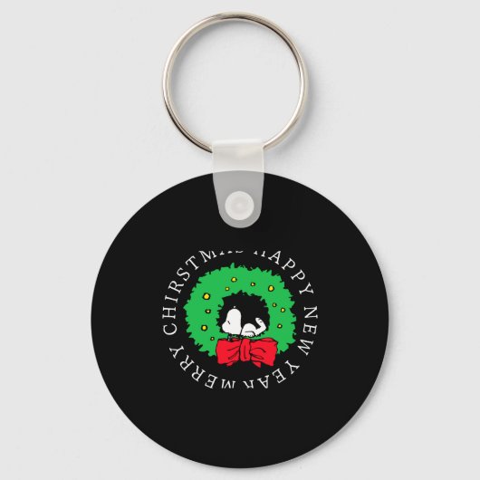 Peanuts Christmas Wreath Sleutelhanger (Voorkant)