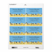 Peanuts | Dag aan het strand Etiket (Full Sheet)