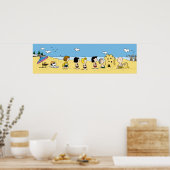 Peanuts | Dag aan het strand Poster (Keuken)