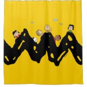 Peanuts | De bende op de Zig Zag Douchegordijn (Voorkant)