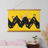 Peanuts | De bende op de Zig Zag Hangend Wandkleed (Slaapkamer)