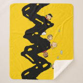 Peanuts | De bende op de Zig Zag Sherpa Deken (Voorkant)