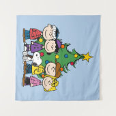 Peanuts | De bende rond de kerstboom Wandkleed (Voorkant (horizontaal))