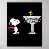 Peanuts Decorated Bird Bath  Poster (Voorkant)