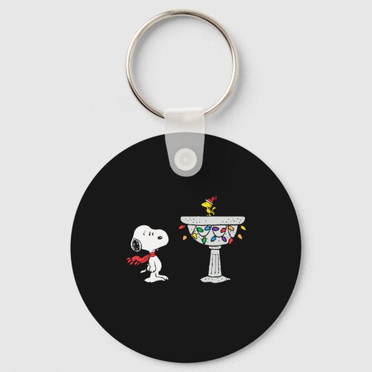 Peanuts Decorated Bird Bath  Sleutelhanger (Voorkant)